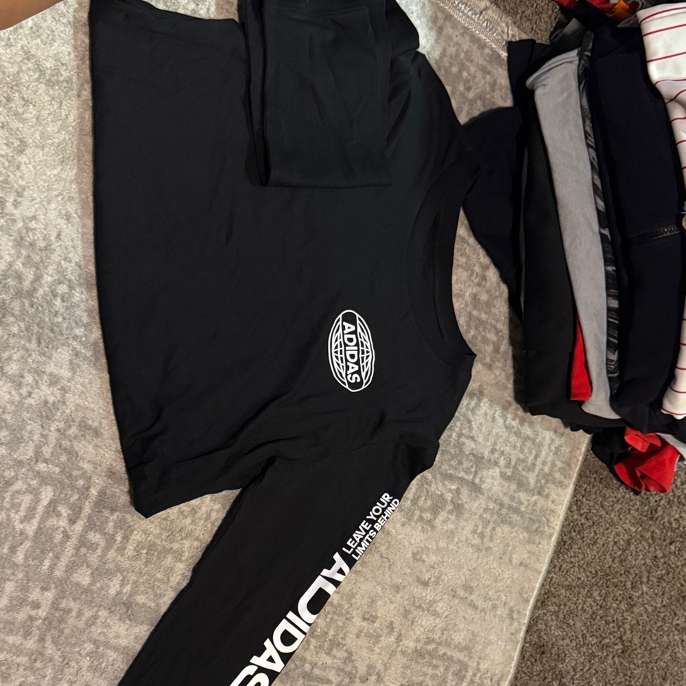 Adidas Kids Black Long Sleeve